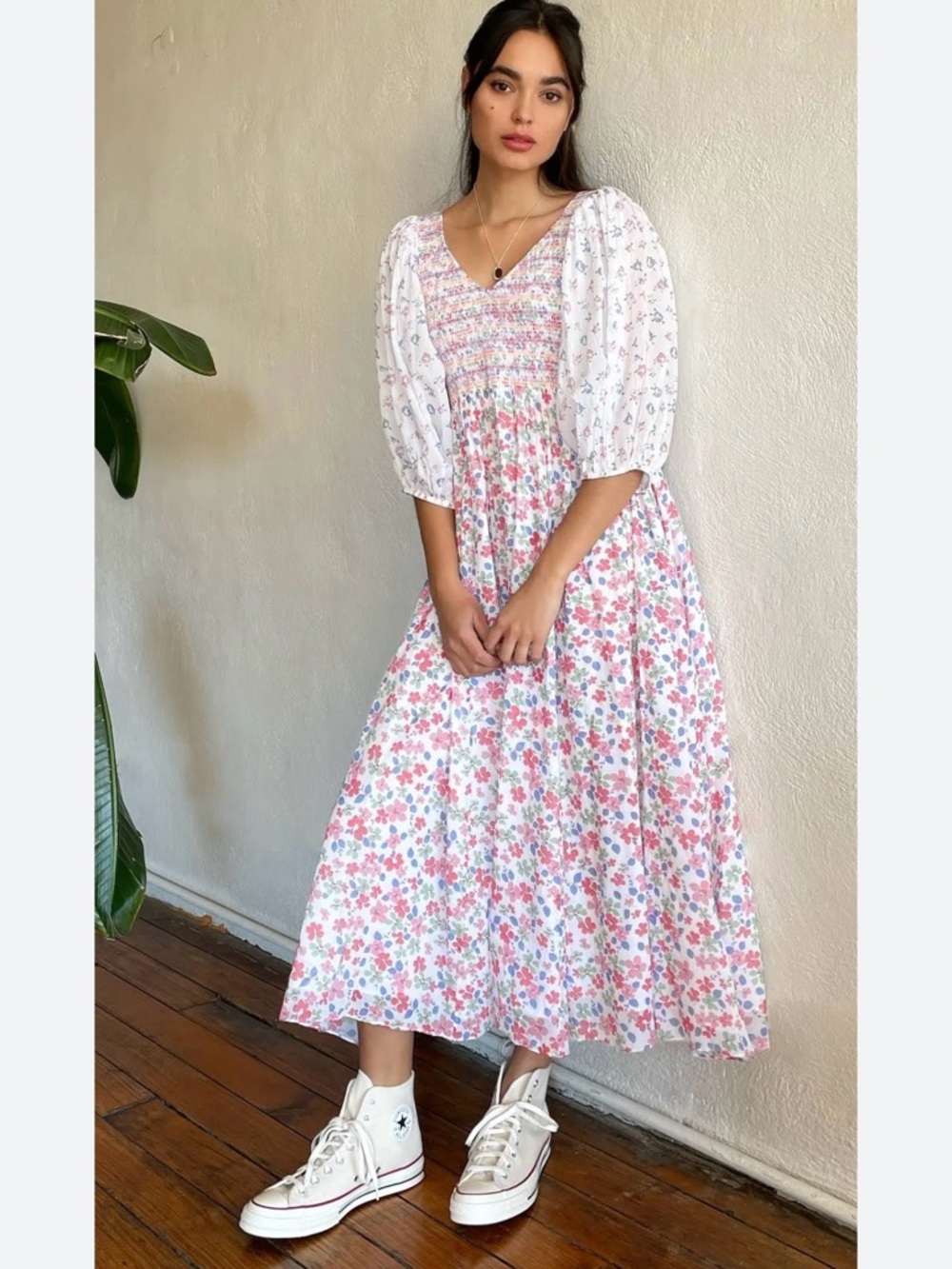 Love Shack Fancy | Analia Dress | Multi Cream Symphony Euc M